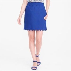 J Crew Scalloped sidewalk skirt